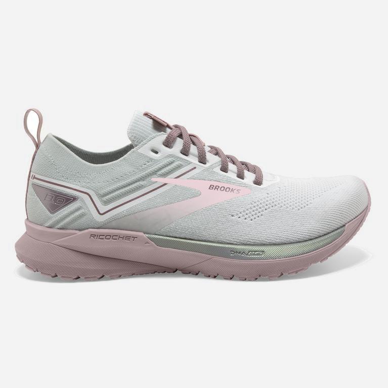 Ténis Brooks Ricochet 3 Lightweight Sapatilhas De Corrida Para Estrada Mulher Branco /Rosa Rosa (748